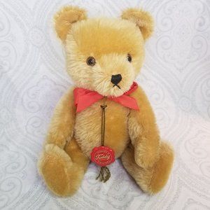 Articulated Hermann Original Musical Teddy Bear Golden Mohair Germany Jointed